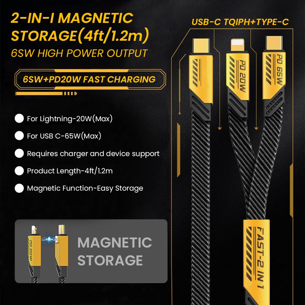 Verilux Multi Charging Cable, 2 In 1 USB C to Light-ning/USB C Cable Charger Cable 65W Fast Charging USB C Cable USB C to Light-ning Charger Cable for iPhone 15 14 Pro Max/13Pro/12/11/X/XR/XS/8 Verilux Multi Charging Cable, 2 In 1 USB C to Light-ning/USB C Cable Charger Cable 65W Fast Charging USB C Cable USB C to Light-ning Charger Cable for iPhone 15 14 Pro Max/13Pro/12/11/X/XR/XS/8